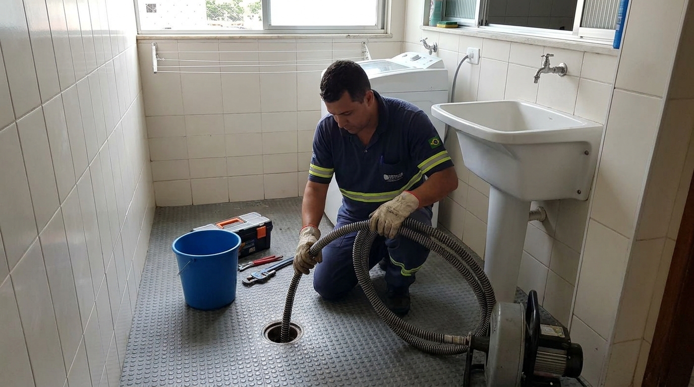 Desobstrução na Cozinha em Santo André‑SP